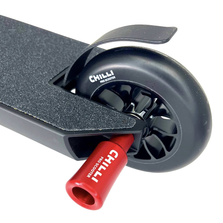 Chilli Pro Scooter Barrel Stunt-Scooter Pegs Tret Roller Grind Stangen mit Achsen + Fantic26 Sticker