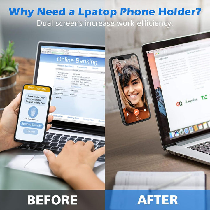 imluckies Magnetische Laptop-Handyhalterung, Handy Stände für MacBook, Laptop Handy Halterung, Verst