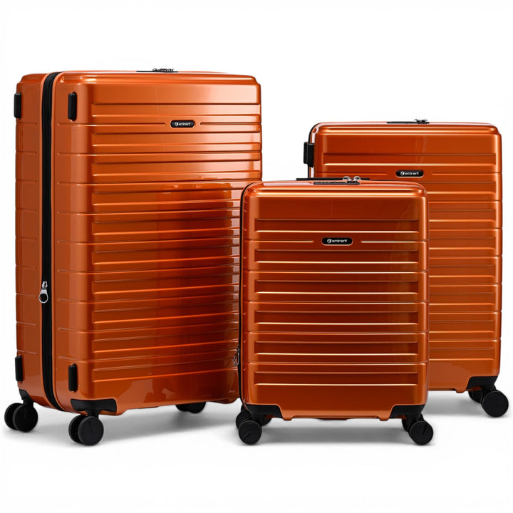 Eminent Voyager Kofferset 3-Teilig, Erweiterbar, Hartschalenkoffer, 4 Rollen, Leicht, TSA Schloss, H