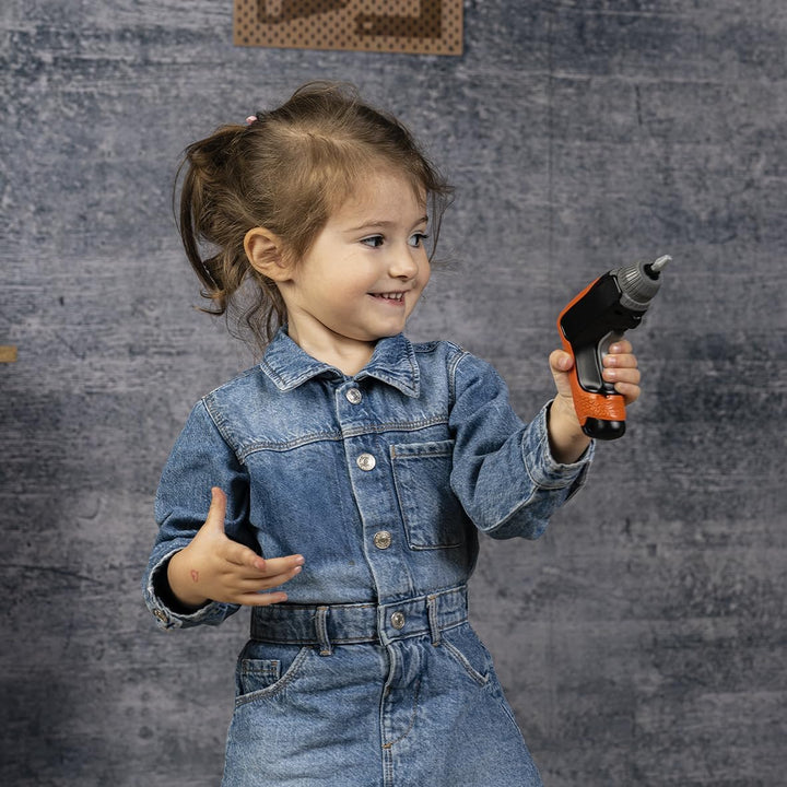 Smoby – Black+Decker Pro Werkbank für Kinder - 79 Zubehörteile wie Säge, Schraubendreher, Schraubzwi