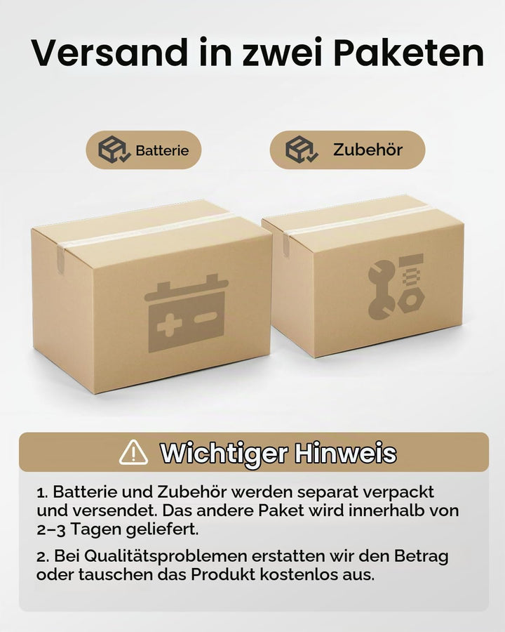 DCHOUSE 12V 100Ah LiFePO4 Batterie mit 10A Batterie Ladegeräte, Verbessertes 100A BMS, Bis zu 15000