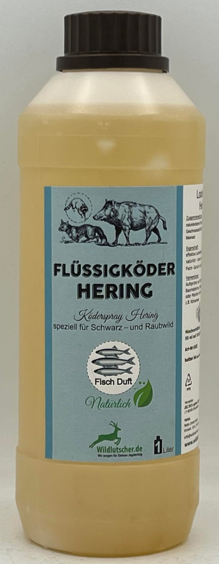 Wildlutscher Flüssig Köder Hering Duft 1 Liter speziell für Schwarz- und Raubwild