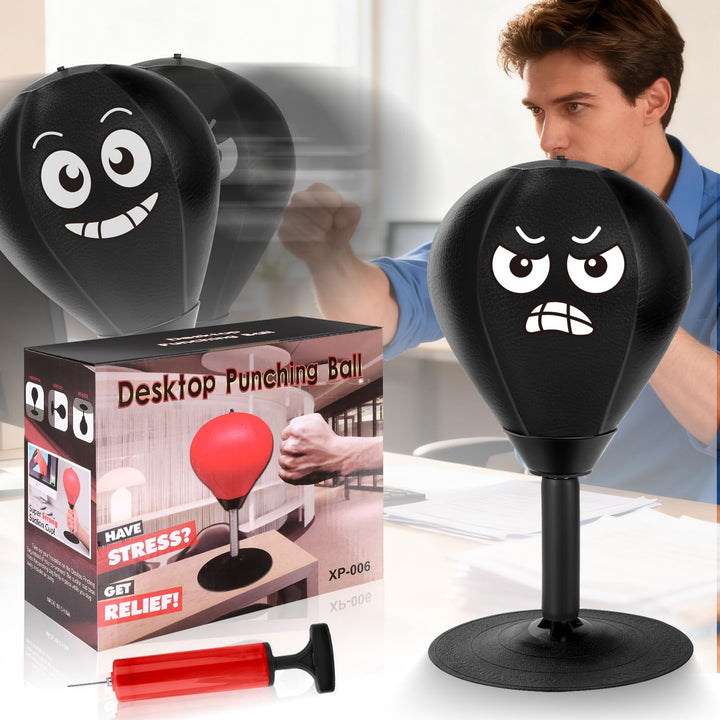 YORWHIN Punchingball Tisch mit starkem Saugnapf, Upgrade Schreibtisch Boxsack mit verstärkter Feder,