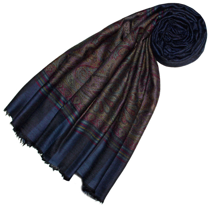 Lorenzo Cana Damen Pashmina Kaschmirschal 100% Kaschmir jacquard gewebt Paisley Muster Schal Schaltu