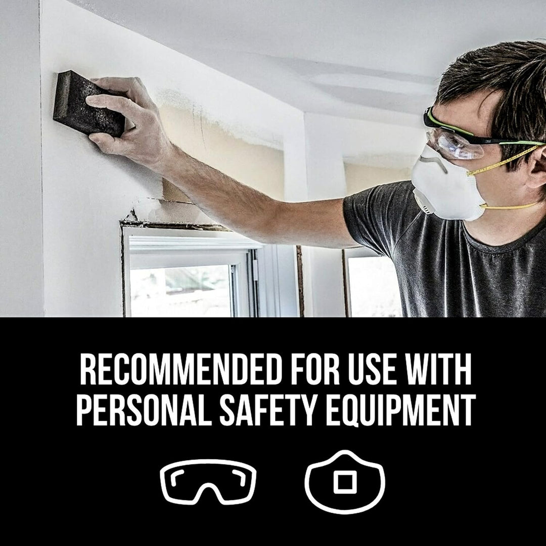 3M Schleifschwamm für Trockenbau mit grosser Fläche, fein/mittel, 12,4 x 7,3 x 2,5 cm, schwarz – 909