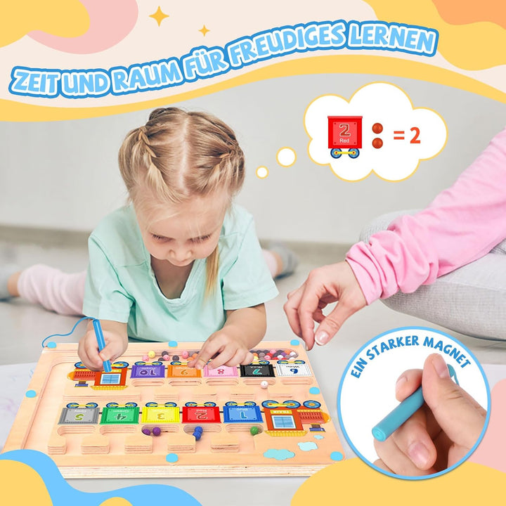 Spielzeug ab 3 4 Jahre Mädchen Junge Kinder Magnetspiel Labyrinth Montessori Spielzeug ab 3 Jahre Ge