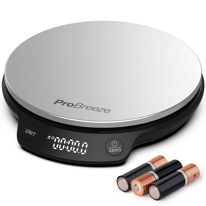 Pro Breeze Küchenwaage digital bis 5 Kg - Professionelle Digitalwaage für präzise Messgenauigkeit bi