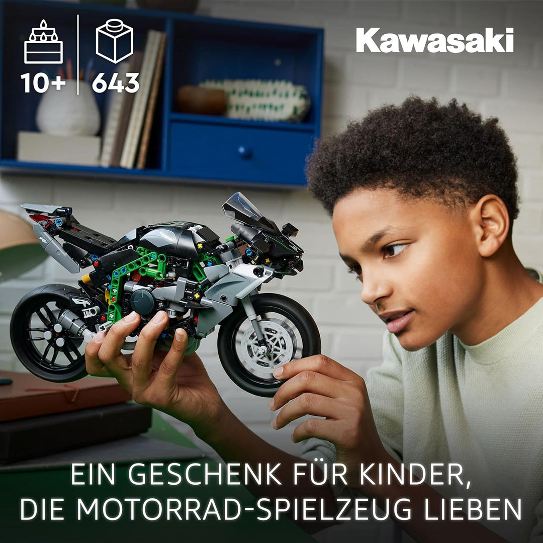 LEGO Technic Kawasaki Ninja H2R Motorrad, Geschenk für Kinder & Erwachsene zum Geburtstag, Dekoratio