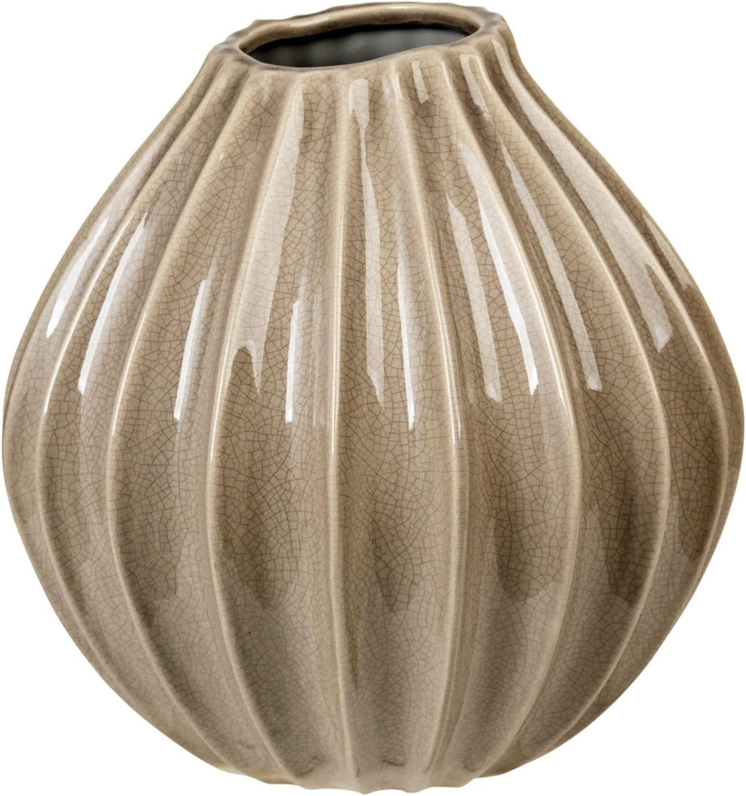 Broste Copenhagen 14445168 Vase, Keramik, Braun 25cm Braun, 25cm Braun