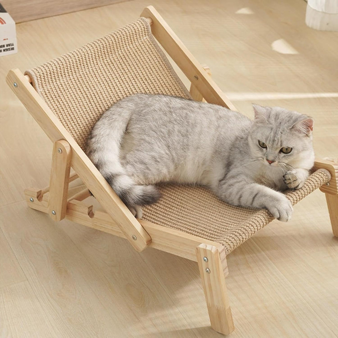 Katzen Sisal Stuhl | Erhöhtes Katzenbett Mit Sisal-Kratzer | Katzen-Hochbett | Katzen Liegestuhl | K