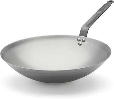 De Buyer - Wok CARBONE PLUS aus Eisenstahl - 35 cm Durchmesser - 5114.35 Single, Single
