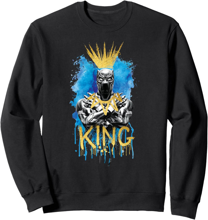 Marvel Black Panther King T'Challa Blue and Gold Sweatshirt