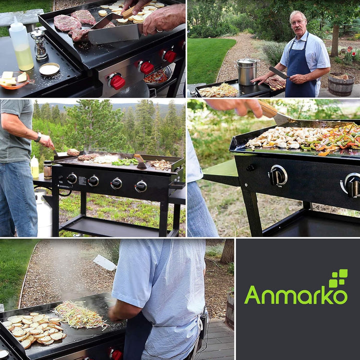 Exklusives Grillwender Set aus hochwertigem Edelstahl - BBQ Grillset in erstklassiger Qualität für H