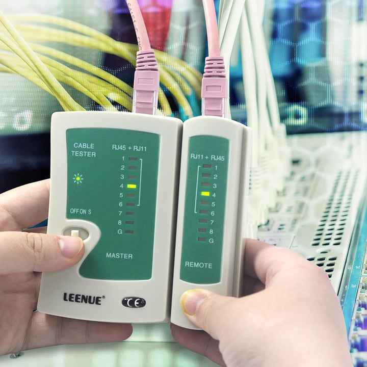 Netzwerk Werkzeug Set, mit 10 x Cat7 RJ45 Stecker, Netzwerktester