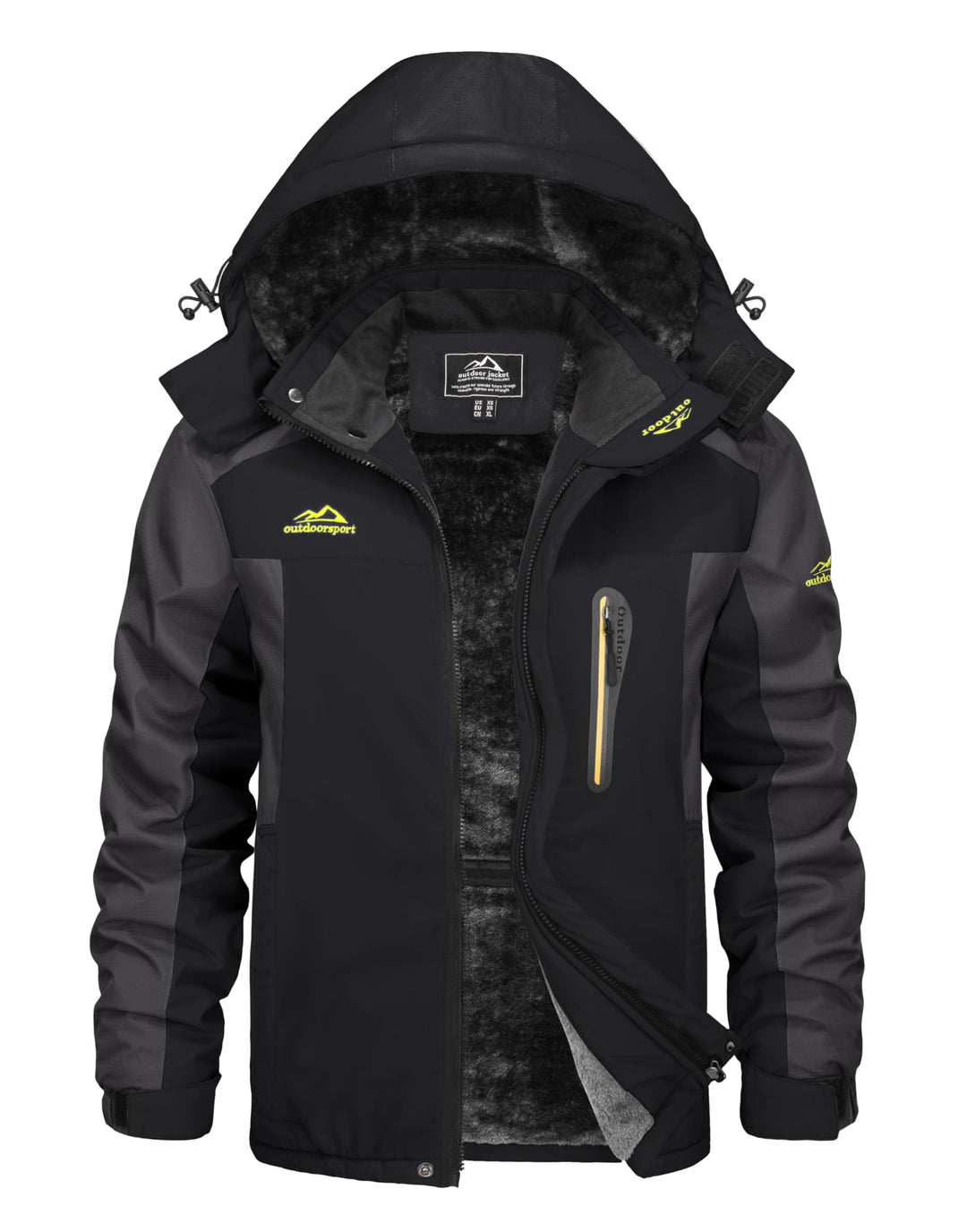 KEFITEVD Winterjacke Herren Wasserdicht Warm Gefüttert Skijacke Winter Outdoorjacke Winddicht Atmung