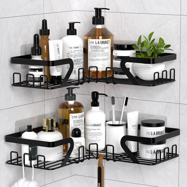 Kegii Duschablage Ecke - Duschablage ohne Bohren, Duschregal Shampoo Halterung Für Dusche Duschkorb