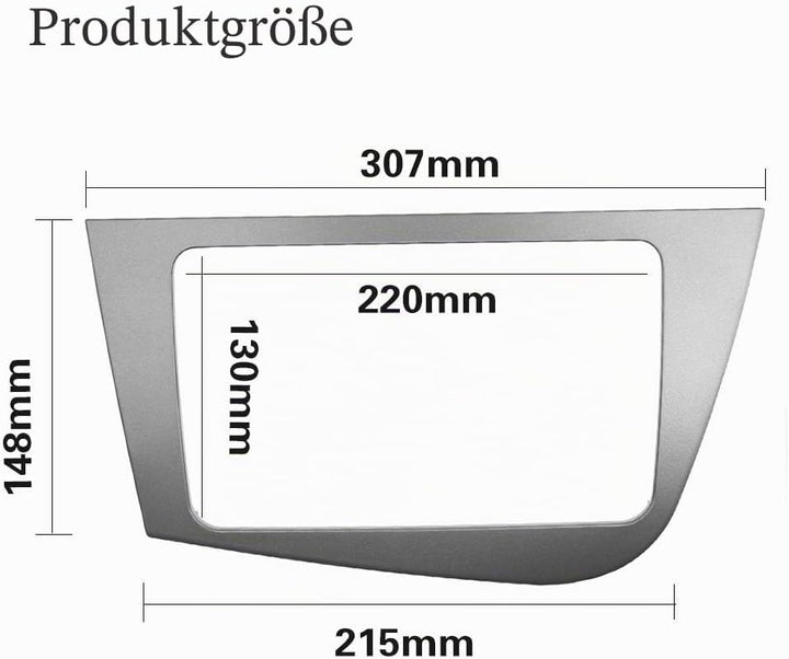 KAOLALI Doppel-DIN-Radio-Rahmen, kompatibel mit Seat Leon 2005–2012 Stereo-Armaturenbrett-Montage-Ki