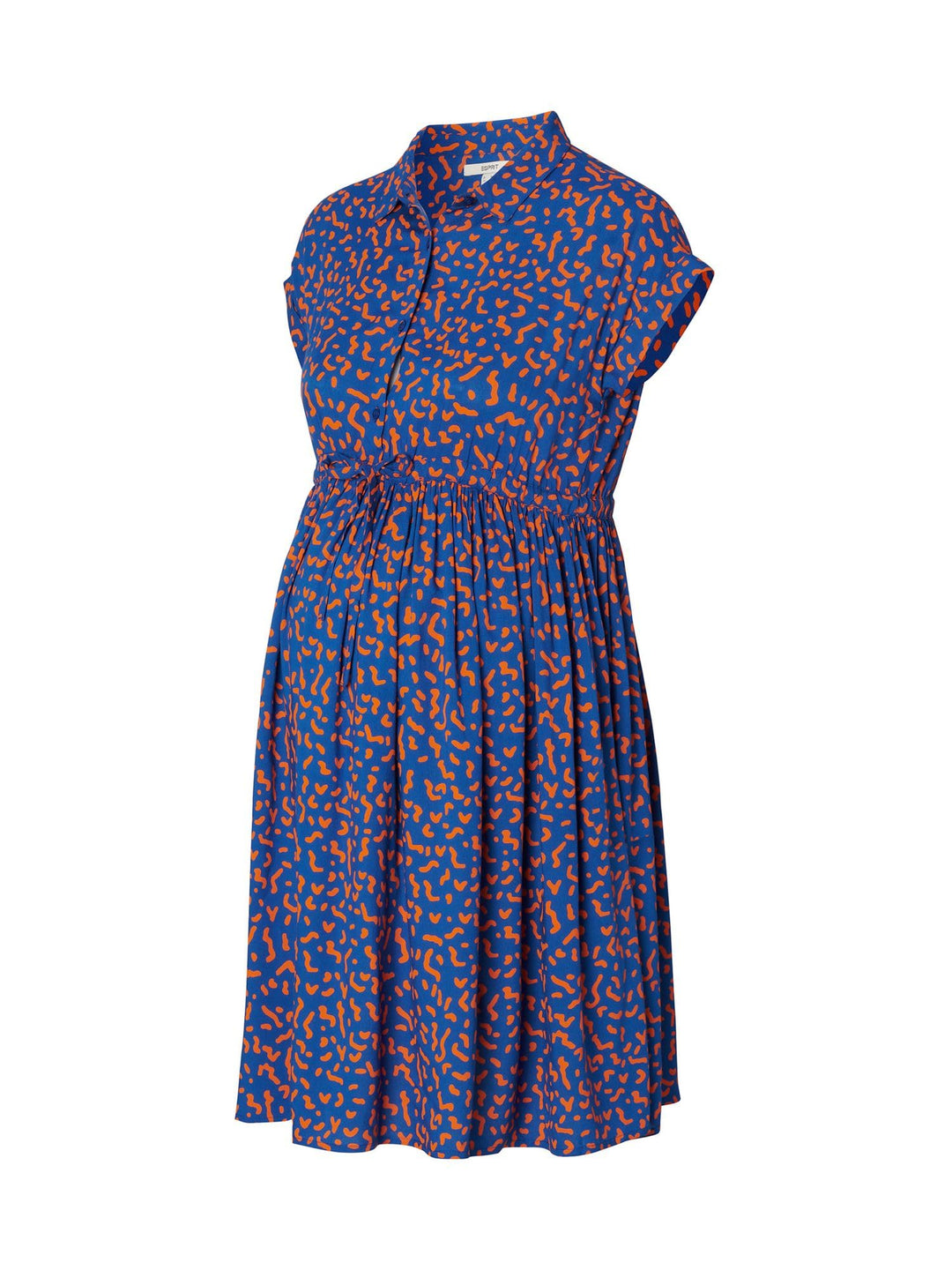 ESPRIT Maternity Damen Dress Woven Nursing Short Sleeve Allover Print Kleid, Electric Blue - 441