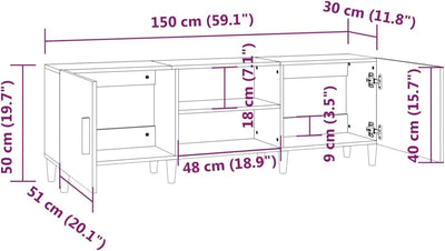 Tidyard TV Schrank TV Ständer TV Kommode Moderner Fernsehtisch Fernsehschrank Lowboard Sideboard HiF