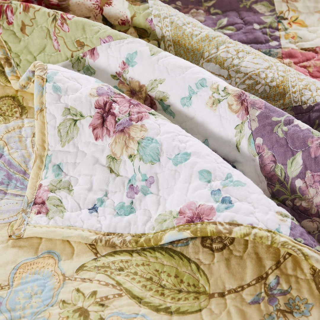 Greenland Home Blooming Prairie Baumwoll-Patchwork-Bettwäsche-Set, 2-teilig, Twin/Twin XL, Mehrfarbi