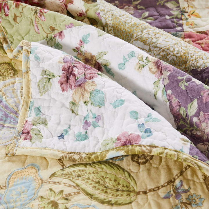 Greenland Home Blooming Prairie Baumwoll-Patchwork-Bettwäsche-Set, 2-teilig, Twin/Twin XL, Mehrfarbi