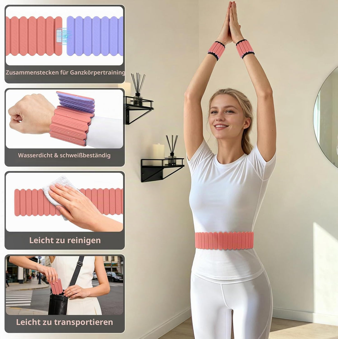 Abahub Magnetische Gewichte Hand Fuss Wrist Ankle Weights Handgelenk Gewichte für Beine und Arme Set