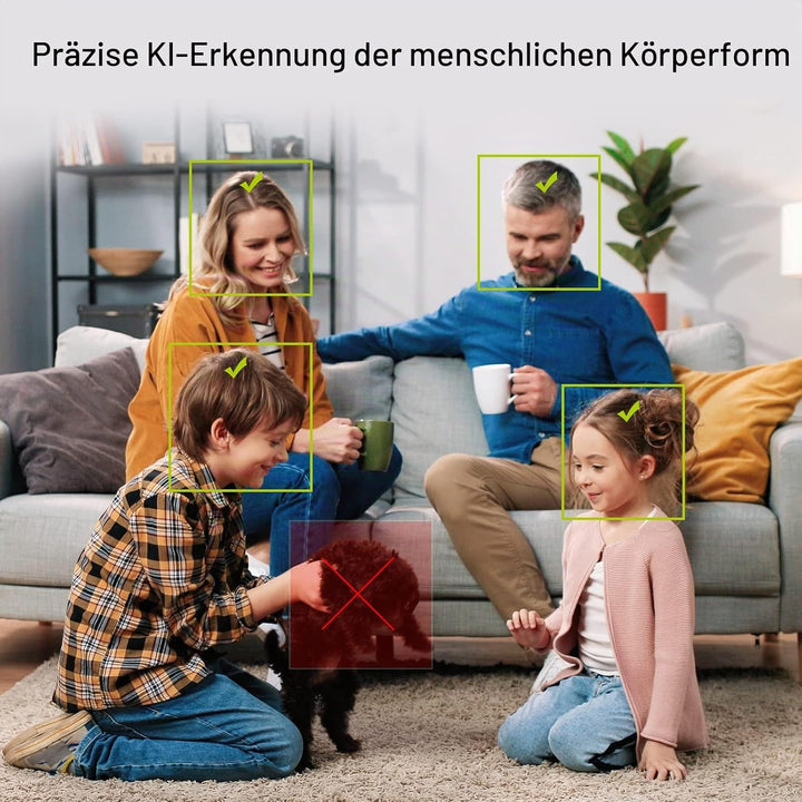 SANNCE WLAN Kamera Set 2 Stück 3MP 3MP WLAN Überwachungskamera System