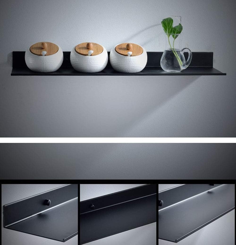 An der Wand montiert Schwimmend Metall Regalleiste, Schwarz Bad Regal Wandhalterung Regale Platzspar