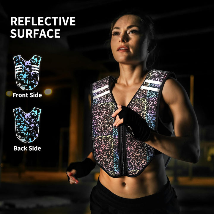 PROIRON Gewichteweste mit Reissverschluss,Wasser Abwaschbare Trainingsweste, Weighted Vest mit Siche