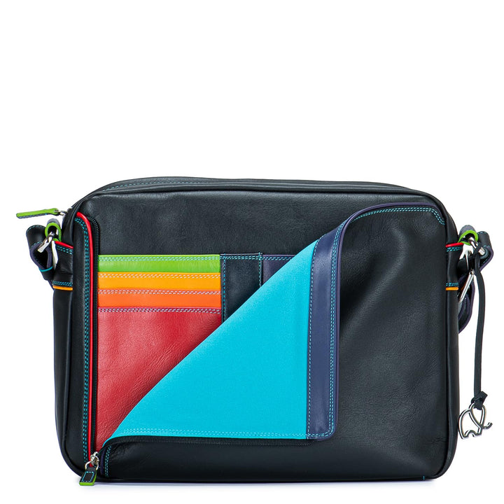 mywalit Unisex Medium Organiser Cross Body Bag Stofftasche Black Pace, Black Pace