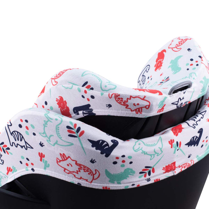 JYOKO KIDS Baumwollbezug kompatibel mit Maxi Cosi Recaro Zero, I-Size (Dino Party, Autositzbezug) Di