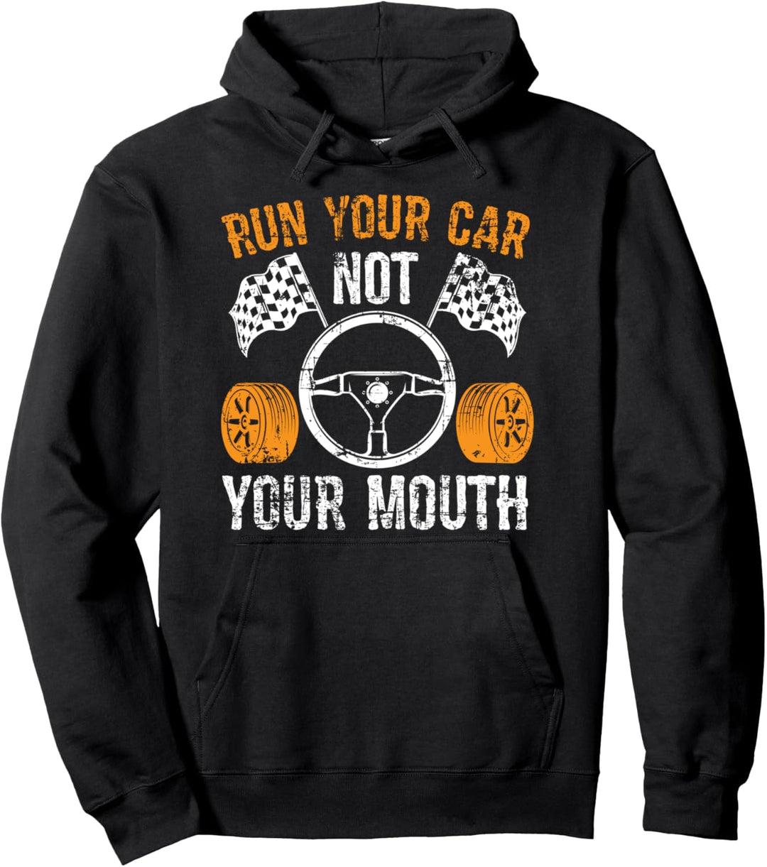 Rennenfahren statt zu Reden Motorsport Pullover Hoodie