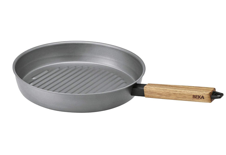 Beka Carbonstahl Grillpfanne Induktion und Barbecue, Eisenpfanne 28cm, mit hitzeabweisedendem Griff
