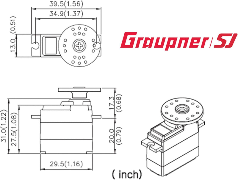 Graupner 7931 Servo digital DES 586 BB 13 mm