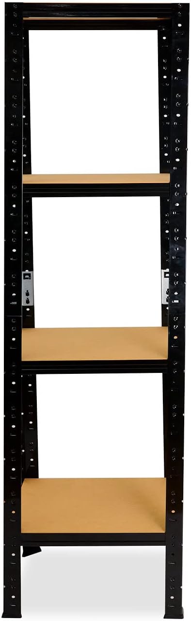 shelfplaza® 180x40x40cm Black Schwerlastregal schwarz/Metallregal schwarz 4 Böden à 175kg Tragkraft/