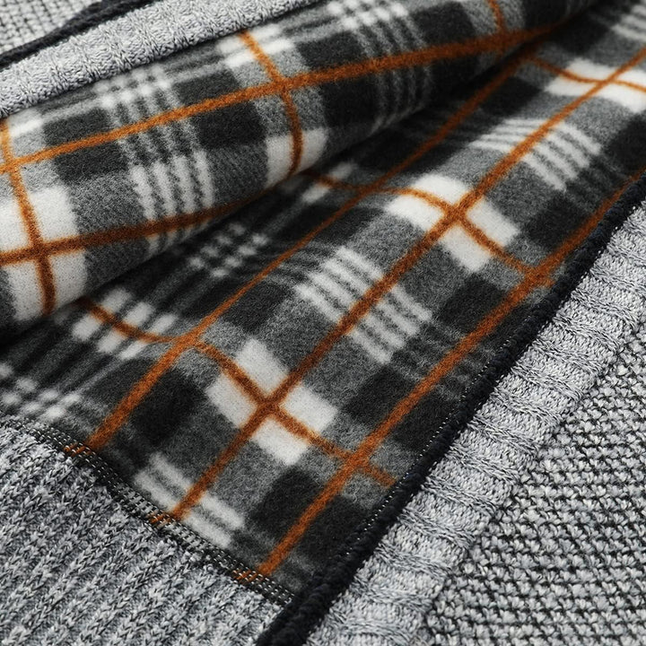 YOUTHUP Herren Weste Fleece Fütterung Winter Frühling Strickjacke Ärmellose Fleecejacke Stehkragen S