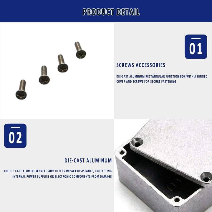 Supertool Aluminium-Druckguss, wasserdicht, Elektronik-Projektgehäuse für externe Stromversorgung, 1