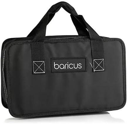 Baricus Akku-Bohrschrauber 18V in Praktischer Nylontasche – Inkl. 17-tlg. Bohrer- & Bit-Set – Zwei-G