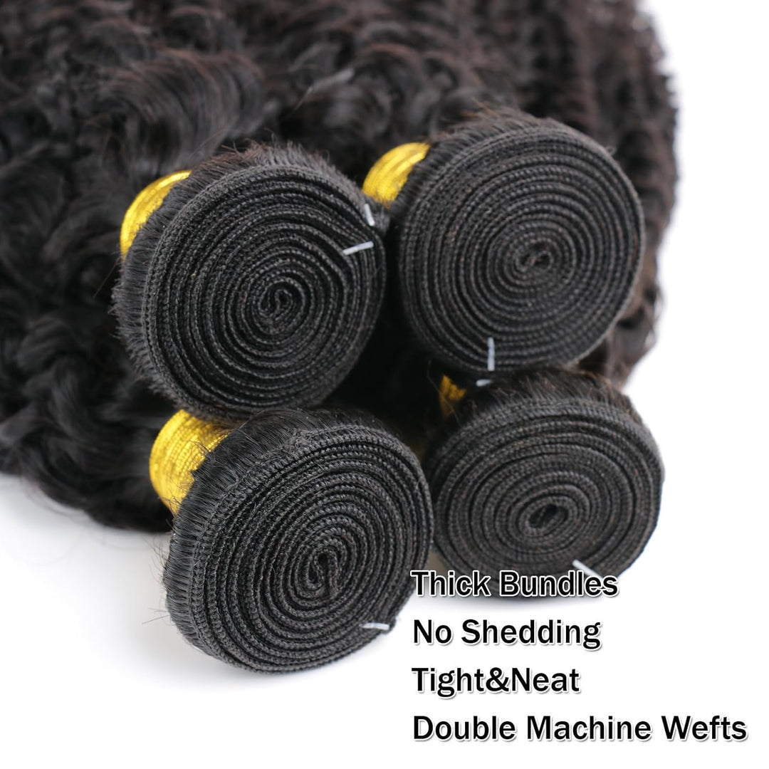 Huarisi 8 Zoll Natürliches Tressen Echthaar Lockiges Haar, 1 Bundle Short Curly Hair 8a, 100g Brazil