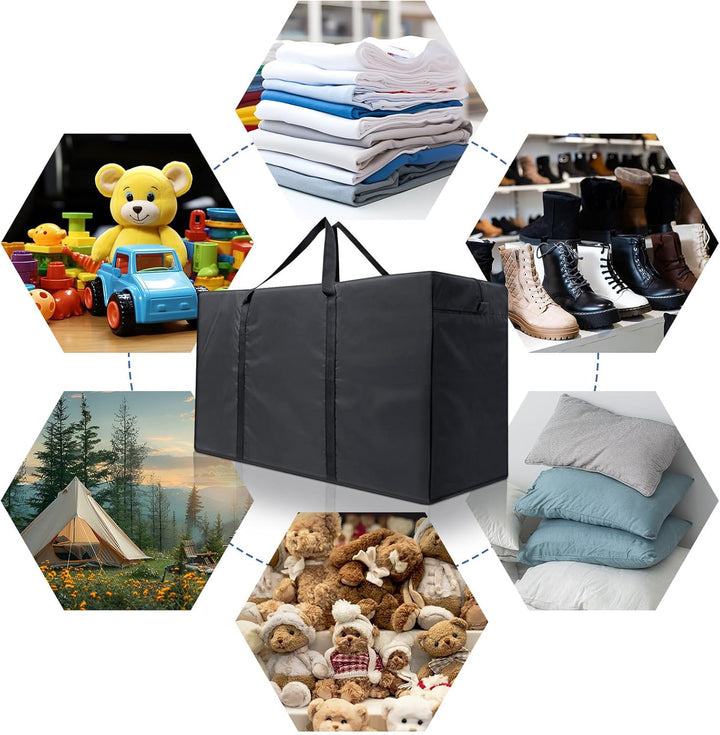 Cozary 180L Aufbewahrungstasche Gross, 600D Oxford Heavy-Duty Umzugstaschen mit Handgriff, Wasserdic