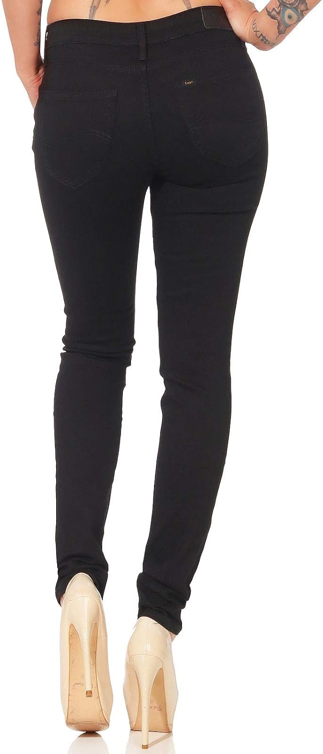Lee Damen Pants Scarlett 24W / 31L Schwarz (Black Rinse 47), 24W / 31L Schwarz (Black Rinse 47)