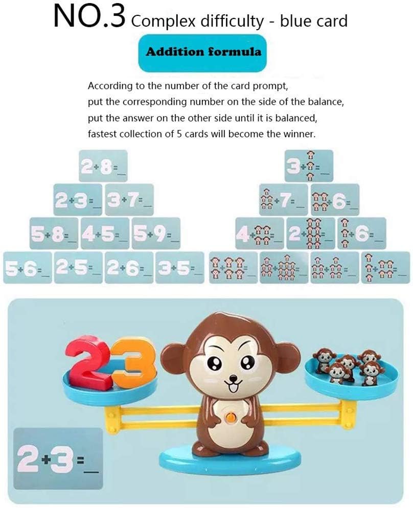 Queta Montessori Mathe Waage Spielzeug, Cartoon Tier Balance Skala Math Spielzeug Lernspielzeug mit