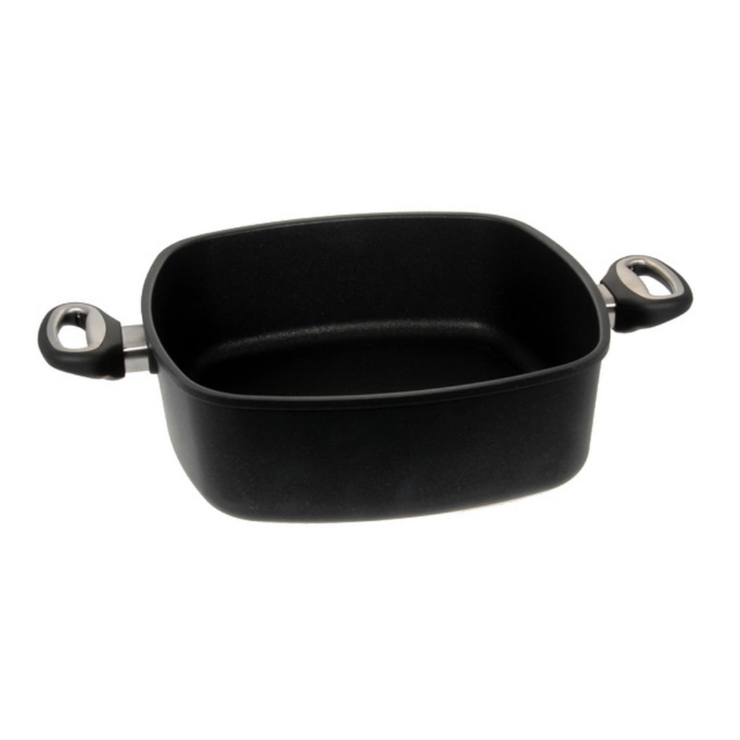 Lotus Gusspfanne - Quadratkasserolle 29cm 6Ltr., Bodenmass 22cm, Höhe 10,5cm, Deckelmass 29cm