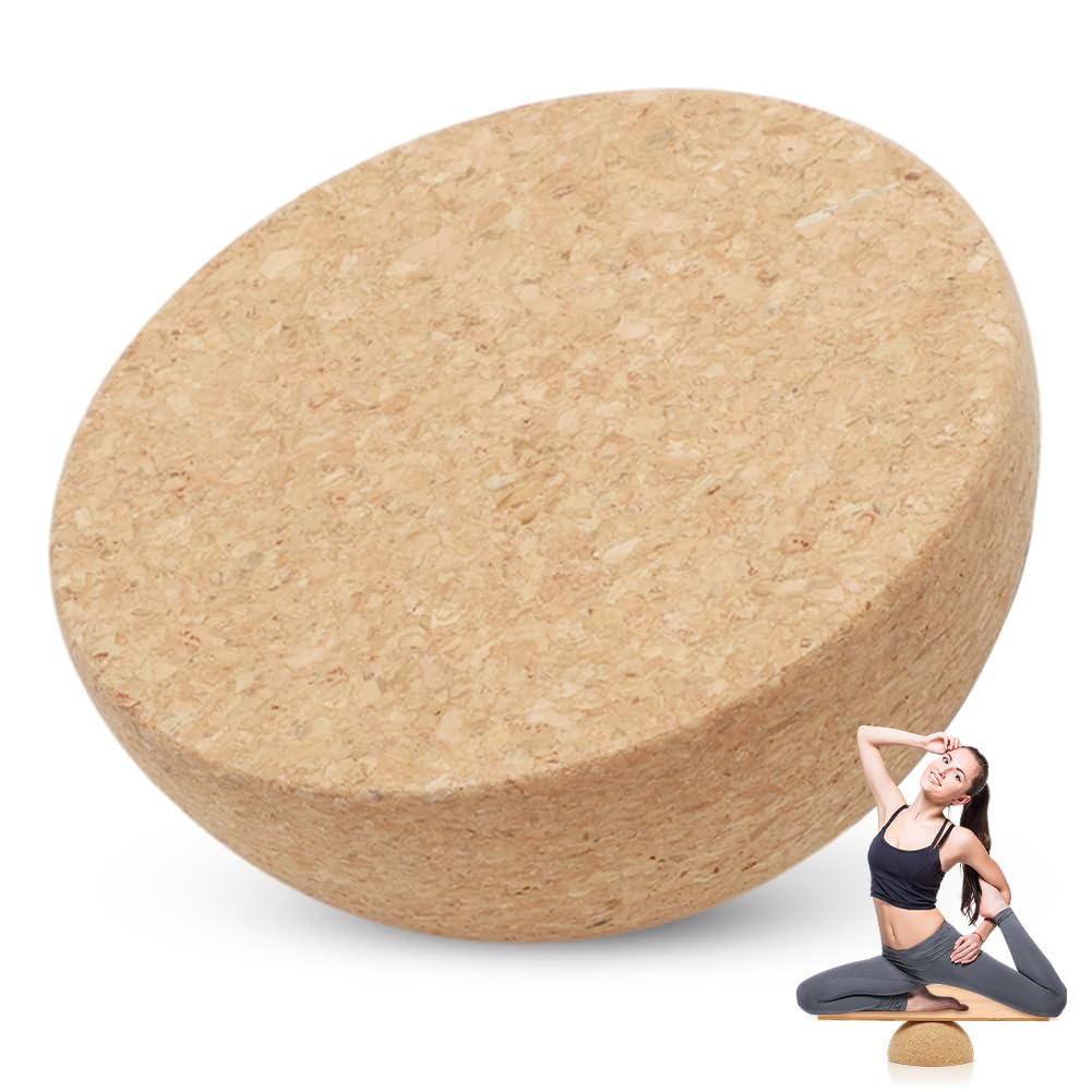 Balance Board Halbkugel, 15cm Kork Balance-Trainingshalbkugel, Nachhaltiger Balance-Trainer, Antirut
