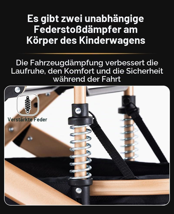 YAZOCO kinderwagen 3 in 1,Kombikinderwagen reisesysteme mit tragbar Moskitonetz Regenschutz Fusssack