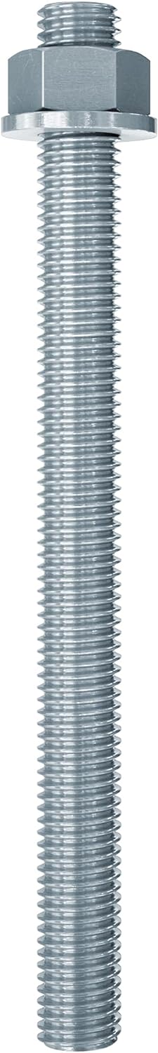 fischer 044974 Ankerstange FIS A M 12 x 120 R Edelstahl, 10 Stück, Silber M12x120 Silber, M12x120 Si