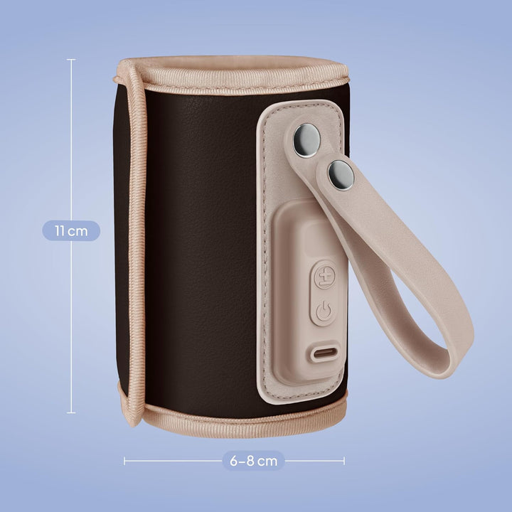 LIONELO Thermup Go Tragbarer Babyflaschenwärmer USB-C, Flaschenwärmer Unterwegs & Auto, 24h Warmhalt