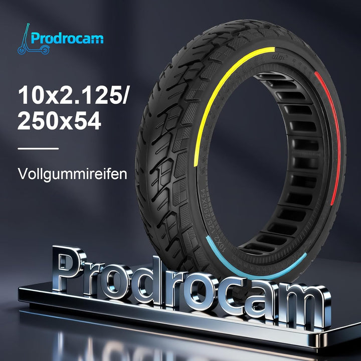 250 x 54 Vollreifen für Xiaomi 4 Pro (Gen 1) / 4 Lite Elektroroller, 10 x 2,125 Vollgummireifen für