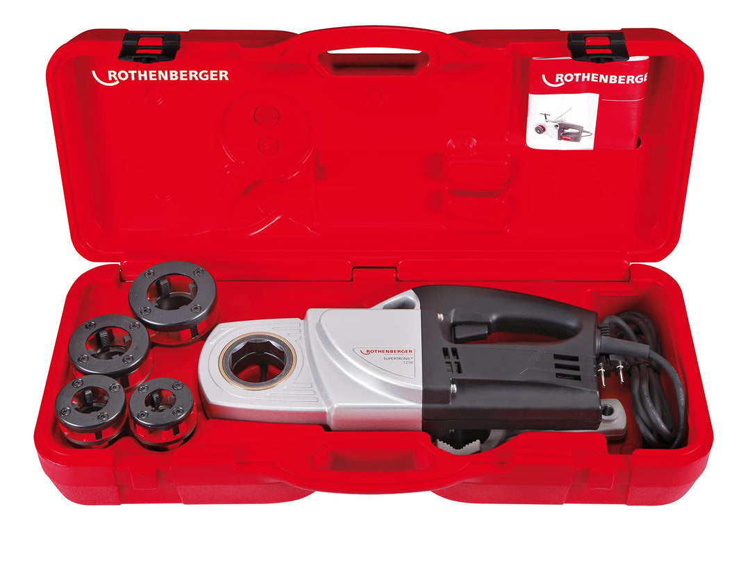 Rothenberger Elektrische Hand-Gewindeschneidmaschine Supertronic SC 1250, 1/4 - 1,1/4 Zoll, 1 Stück,