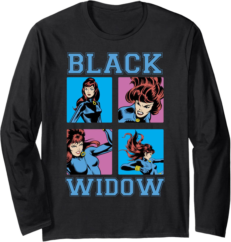 Marvel Black Widow Perfect Hair Comic Panels Langarmshirt